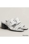 Hermes Gaby Sandals 60mm in White Nappa Leather Replica