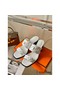 Hermes Gaby Sandals 60mm in White Nappa Leather Replica