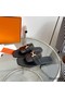 Hermes Galerie Sandals In Black Calfskin Replica