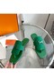 Hermes Galerie Sandals In Green Suede Leather Replica