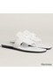 Hermes Galerie Sandals In White Calfskin Replica