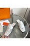 Hermes Galerie Sandals In White Calfskin Replica
