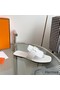 Hermes Galerie Sandals In White Calfskin Replica