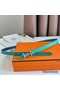 Hermes Gamma 13mm Belt in Green Epsom Leather and Blue Swift Leather Replica