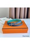 Hermes Gamma 13mm Belt in Green Epsom Leather and Blue Swift Leather Replica