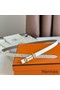 Hermes Gamma 13mm Belt in White Epsom Leather and Taupe Swift Leather Replica