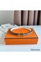 Hermes Gamma 13mm Belt in White Epsom Leather and Taupe Swift Leather Replica
