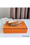 Hermes Gamma 13mm Belt in White Epsom Leather and Taupe Swift Leather Replica