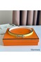 Hermes Gamma 13mm Belt in White Epsom Leather and Yellow Swift Leather Replica