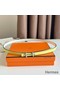 Hermes Gamma 13mm Belt in White Epsom Leather and Yellow Swift Leather Replica