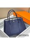Hermes Garden Party 30 Bag In Blue Saphir Taurillon Leather Replica