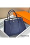 Hermes Garden Party 30 Bag In Blue Saphir Taurillon Leather Replica