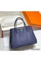 Hermes Garden Party 30 Bag In Blue Saphir Taurillon Leather Replica