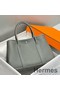 Hermes Garden Party 30 Bag In Gris Meyer Taurillon Leather Replica