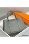 Hermes Garden Party 30 Bag In Gris Meyer Taurillon Leather Replica