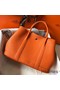 Hermes Garden Party 30 Bag In Orange Taurillon Leather Replica