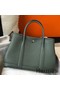 Hermes Garden Party 30 Bag In Vert Amande Taurillon Leather Replica