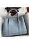 Hermes Garden Party 30 Handmade Bag in Blue Lin Clemence Leather Replica