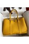 Hermes Garden Party 30 Handmade Bag in Jaune Ambre Clemence Leather Replica