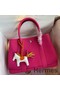 Hermes Garden Party 30 Handmade Bag in Rose Red Clemence Leather Replica