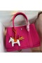 Hermes Garden Party 30 Handmade Bag in Rose Red Clemence Leather Replica