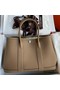 Hermes Garden Party 30 Handmade Bag in Taupe Negonda Leather Replica