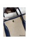 Hermes Garden Party 30 Handmade Bag in Toile and Blue Leather Replica