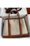 Hermes Garden Party 30 Handmade Bag in Toile and Gold Leather Replica