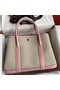 Hermes Garden Party 30 Handmade Bag in Toile and Pink Leather Replica