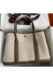 Hermes Garden Party 30 Handmade Bag in Toile and Taupe Leather Replica