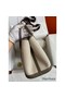 Hermes Garden Party 30 Handmade Bag in Toile and Taupe Leather Replica