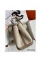 Hermes Garden Party 30 Handmade Bag in Toile and Tourterelle Leather Replica