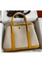 Hermes Garden Party 30 Handmade Toile and Yellow Leather Replica
