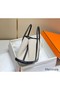 Hermes Garden Party 30cm Bag in Toile and Black Leather Replica