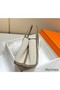 Hermes Garden Party 30cm Bag in Toile and Taupe Leather Replica