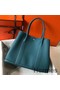 Hermes Garden Party 36 Bag In Blue Jean Clemence Leather Replica
