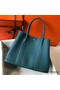 Hermes Garden Party 36 Bag In Blue Jean Clemence Leather Replica