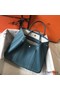 Hermes Garden Party 36 Bag In Blue Jean Clemence Leather Replica