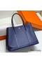 Hermes Garden Party 36 Bag In Blue Saphir Clemence Leather Replica