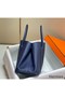 Hermes Garden Party 36 Bag In Blue Saphir Clemence Leather Replica