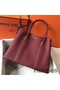 Hermes Garden Party 36 Bag In Bordeaux Clemence Leather Replica