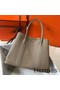 Hermes Garden Party 36 Bag In Grey Clemence Leather Replica