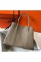 Hermes Garden Party 36 Bag In Grey Clemence Leather Replica