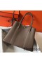 Hermes Garden Party 36 Bag In Taupe Clemence Leather Replica