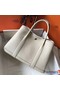 Hermes Garden Party 36 Bag In White Clemence Leather Replica