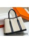 Hermes Garden Party 36cm Bag in Toile and Black Leather Replica