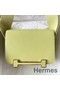 Hermes Geta Handmade Bag In Jaune Bourgeon Chevre Mysore Leather Replica