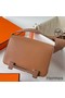 Hermes Geta Handmade Bag In Quebracho Chevre Mysore Leather Replica