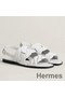Hermes Grace Sandals in White Nappa Leather Replica