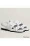 Hermes Grace Sandals in White Nappa Leather Replica